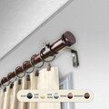 Kd Encimera 1 in. Cap Curtain Rod with 28 to 48 in. Extension, Bronze KD3726068